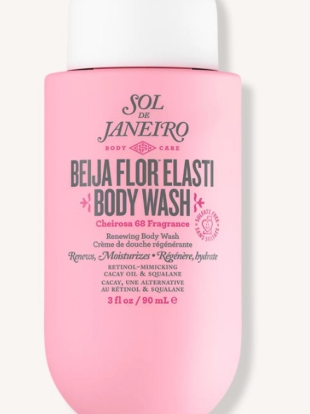 NEW Sol de Janeiro Pink Beija Flor Elasti Body Wash 90 Ml